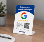 Expositor Inteligente de Reseñas de Google (NFC + QR), "Más reseñas, más clientes", Pago Único y Envío Gratis.