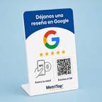 Expositor Inteligente de Reseñas de Google (NFC + QR), "Más reseñas, más clientes", Pago Único y Envío Gratis.